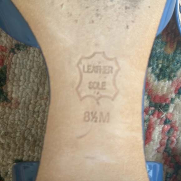 Tory Burch D’Orsay Blue Patent Leather Flats - Picture 12 of 12